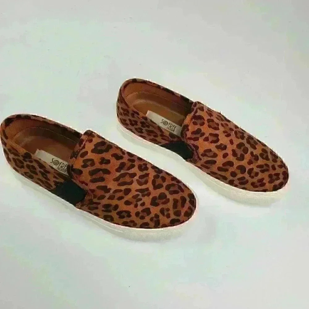 Sofree Exclusive Women's Fashion Leopard Platform Sneakers Slip On Shoes Size 6 - Picture 7 of 9